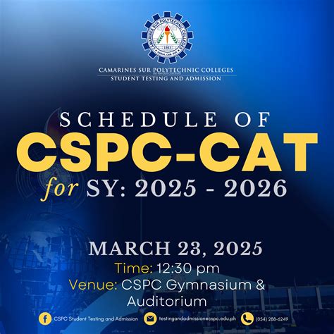 cspc student testing and admission|Camarines Sur Polytechnic Colleges .